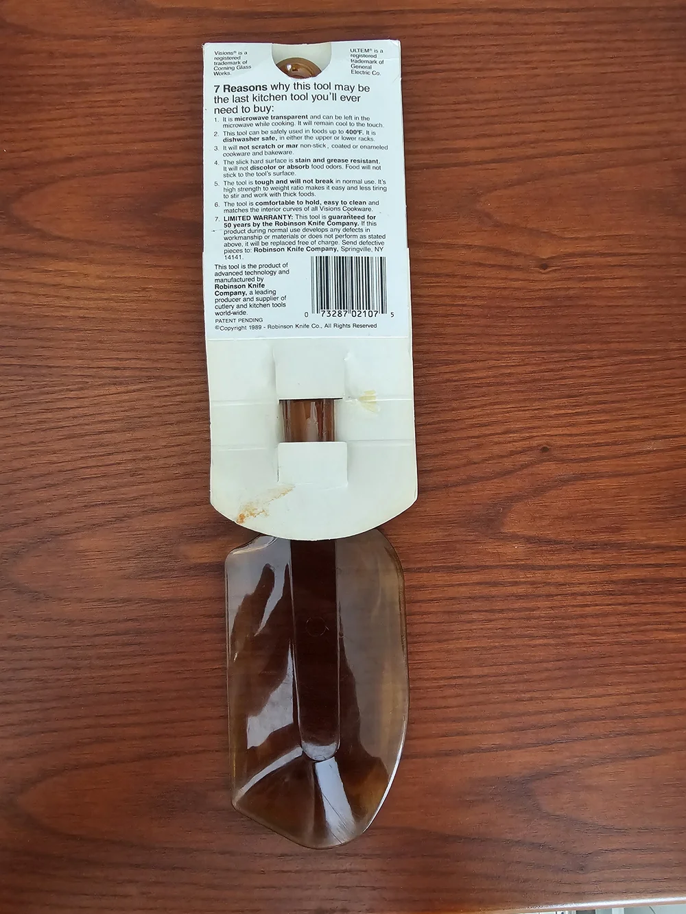 Ultratemp Spatula Scraper Visions Cookware NOS Vintage